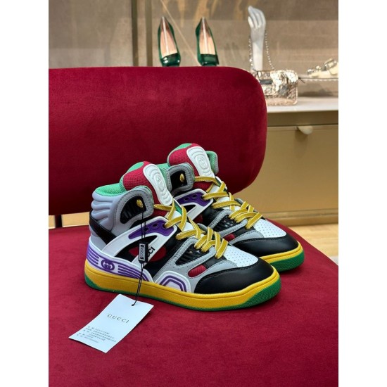 Replica Gucci 9205 GGCC083 Buddha Luxury Replica Gucci Trainers Basket High-Top – Gcc083 Uk - 9205 - Buddha Luxury