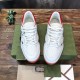 Gucci Basket Low Top Trainers Top View in white and red Top-down view of Gucci Basket Leather Low Top Trainers in white and red displaying laces and vamp