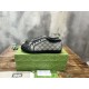 Gucci Low Top Trainers with Packaging in beige and black Gucci GG Monogram Canvas Low Top Trainers sitting beside the green presentation box in beige and black