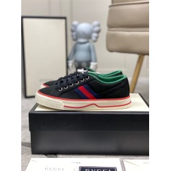 Gucci Black Canvas Webbing Low Top Trainers Gucci Black Canvas Webbing Low Top Trainers