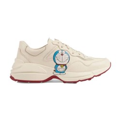 Gucci Rhyton Leather Ivory Character Print Low Top Trainers
