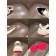 Gucci Rhyton Trainer Details Grid View in beige and pink Grid collage showing close-up details and pink sole of Gucci Rhyton trainer in beige and pink