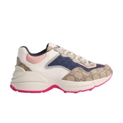 Gucci Rhyton Gg Canvas Chunky Leather Trainers Supreme
