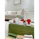 Gucci Trainers Red Heel Tab Detail in white and red Rear view showing red suede heel tabs on Gucci white leather trainers