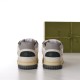 Gucci Off-White Trainers Heel View in off-white and beige Back view showing both heel tabs with textured grey brand detailing in off-white and beige
