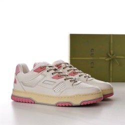 Gucci Low Top Off White Pink Panel Trainers