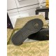 Underside rubber tread pattern of the Gucci black low top trainer