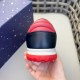 Gucci Mac80 Trainer Heel Detail in red and black Rear view of Gucci Mac80 trainer showing padded red collar and black heel cup