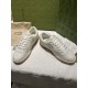 Gucci Mac80 Leather Trainers Front Angle View in off-white Front view of both Gucci Mac80 off-white leather trainers