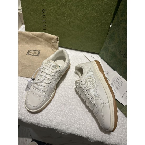 Gucci Mac80 Off-White Trainers Top View Top-down view of Gucci Mac80 off-white trainers displayed together