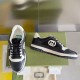 Gucci Mac80 Black and White Trainers Gucci Mac80 black and white trainers displayed on green shoe box.