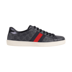 Gucci Ace Gg Supreme Trainers Black Web Stripe Low Top