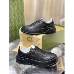 Gucci Embossed Leather Low Top Black Trainers Debossed Gucci Embossed Leather Low Top Black Trainers Debossed