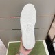 Gucci Men's GG Blue Denim Trainer Rubber Sole Pattern Underside view showing the white rubber outsole pattern of the Gucci Men's GG Blue Denim Trainer