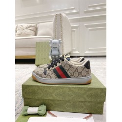 Gucci Screener Trainers Beige Monogram Web Stripe Low Top Gucci Screener Trainers Beige Monogram Web Stripe Low Top