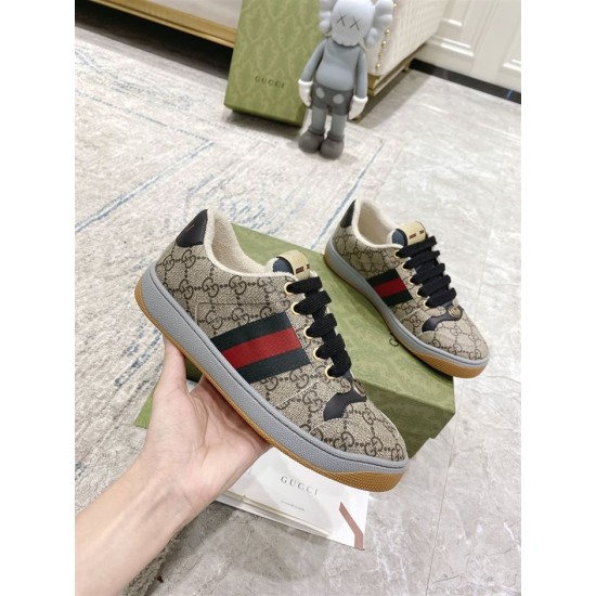 Replica Gucci 8752 GGCC055 Buddha Luxury Replica Gucci Trainers Men’s Screener In Beige Gcc055 Uk - 8752 - Buddha Luxury