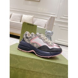 Gucci Monogram Canvas And Leather Trim Rhyton Trainers Monogram Gucci Monogram Canvas And Leather Trim Rhyton Trainers Monogram