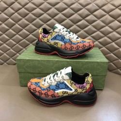 Gucci Rhyton Gg Multicolor Canvas Low Top Trainers Gucci Rhyton Gg Multicolor Canvas Low Top Trainers