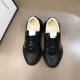 Gucci Rhyton Tiger Print Leather Trainers Top View in black Top-down view of black Gucci Rhyton tiger leather trainers showing laces and insoles