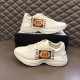 Gucci Rhyton Ivory Leather Trainers Pair Pair of Gucci Rhyton Ivory Leather Trainers with box