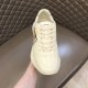 Gucci Rhyton Ivory Leather Trainer Lacing Detail Top-down view of Gucci Rhyton Ivory Leather Trainer toe box and laces