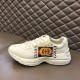Gucci Rhyton Ivory Leather Trainer Graphic Side Gucci Rhyton Ivory Leather Trainer lateral side detail
