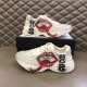 Gucci Rhyton Trainers Pair With Box in off white Pair of off white Gucci mouth print trainers beside shoebox