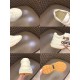 Gucci Rhyton Trainer Multi-Angle Detail Collage in white Collage showing toe, collar, heel emboss and gum tread details in white