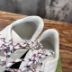 Close-up of white padded collar and patterned lace closure
