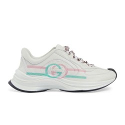 Gucci Run Trainers Side Stripe White Leather Smooth