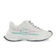 Gucci Run Trainers Side Stripe White Leather profile view