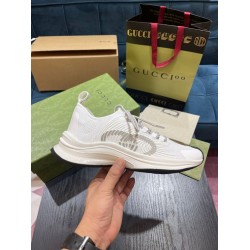 Gucci Run Knit White Low Top Trainers Gucci Run Knit White Low Top Trainers