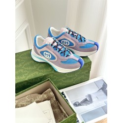 Gucci Run Trainers Pink Purple Blue Low-Top Sneakers Gucci Run Trainers Pink Purple Blue Low-Top Sneakers
