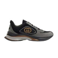 Gucci Grey And Black Run Chunky Trainers