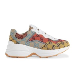 Gucci Rhyton Gg Multicolour Chunky Canvas Low Top Trainers Multicolour