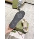 Gucci Screener Trainers - Rubber Sole Tread in beige Underside tread pattern of dark grey rubber sole showing embossed bee motif in beige