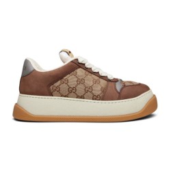 Gucci Screener Gg Canvas Brown Low Top Trainers Monogram