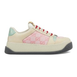 Gucci Screener Gg Canvas Pink Low Top Trainers Pink