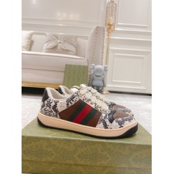 Gucci Screener Python Embossed Leather Web Stripe Trainers Gucci Screener Python Embossed Leather Web Stripe Trainers