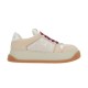 Beige Gucci Screener GG Lurex Trainer Studio Profile Profile shot of beige Gucci Screener GG lurex trainer on white background