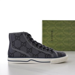 Gucci Tennis High Top Canvas Grey Trainers Gucci Tennis High Top Canvas Grey Trainers