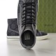 Gucci Tennis 1977 Insole Label View in grey Interior view showing Gucci Tennis 1977 woven label inside grey high-top trainer