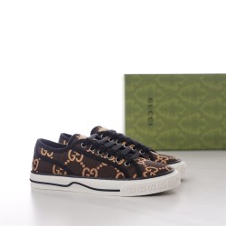 Gucci Tennis Brown Monogram Canvas Low Top Trainers Dark Gucci Tennis Brown Monogram Canvas Low Top Trainers Dark
