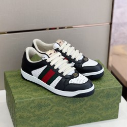Gucci Screener Black And White Web Low Top Trainers Gucci Screener Black And White Web Low Top Trainers