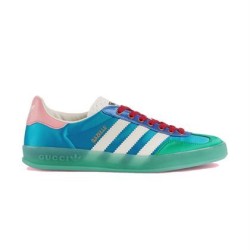 Gucci X Adidas Gazelle Satin Low-Top Trainers Blue