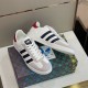 Replica Gucci 9410 GGCC030 Buddha Luxury Replica Gucci Trainers X Adidas Gazelle Low-Top In White – Gcc030 Uk - 9410 - Buddha Luxury