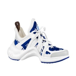 L Archlight Blue Monogram Denim Chunky Trainers