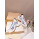 Angled view of L Archlight Chunky Trainers in blue, pink, and white Angled view of L Archlight Chunky Trainers in blue, pink, and white