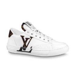 L Charlie Sneaker Monogram Leather Low Top Trainers White Smooth