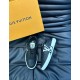 L Charlie Monogram Leather Low-Top Trainers Black White top angle view